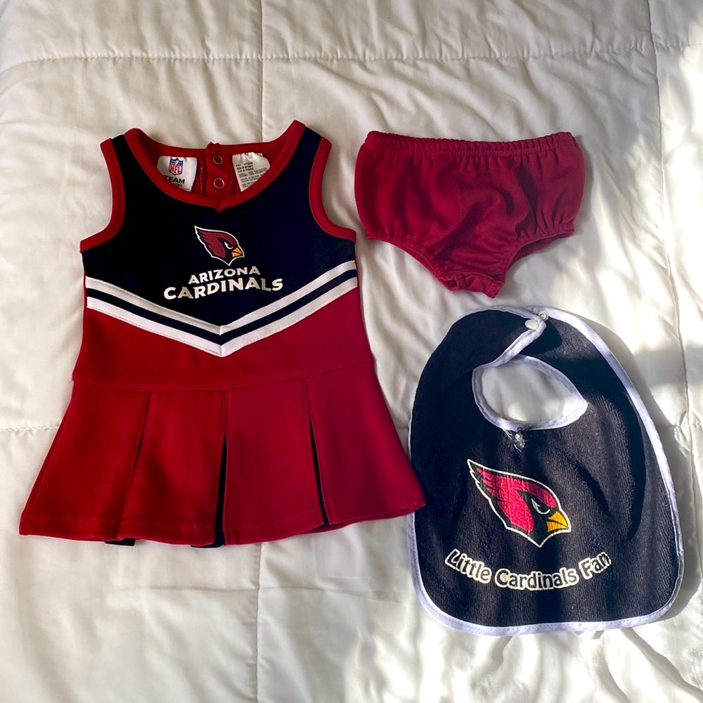 Girls Infant (3/6 months) Arizona Cardinals Cheer Captain Jumper Dress. 🏈